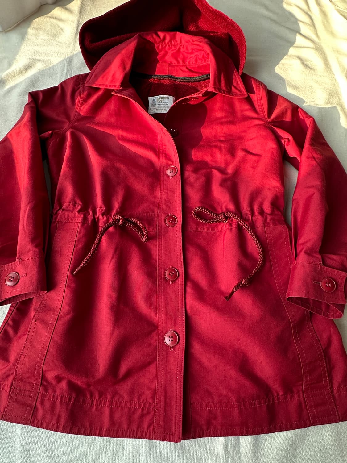 런던포그 후디드 코트 버건디 8 REG 상품이미지2