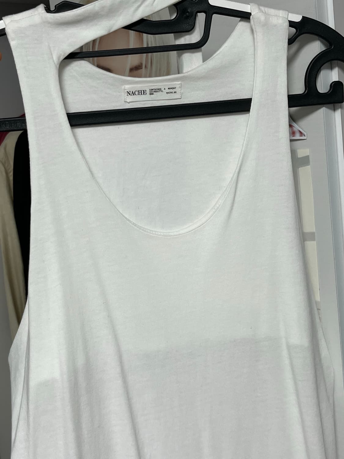 NACHE 나체 레이어드 원피스 화이트 상품이미지7