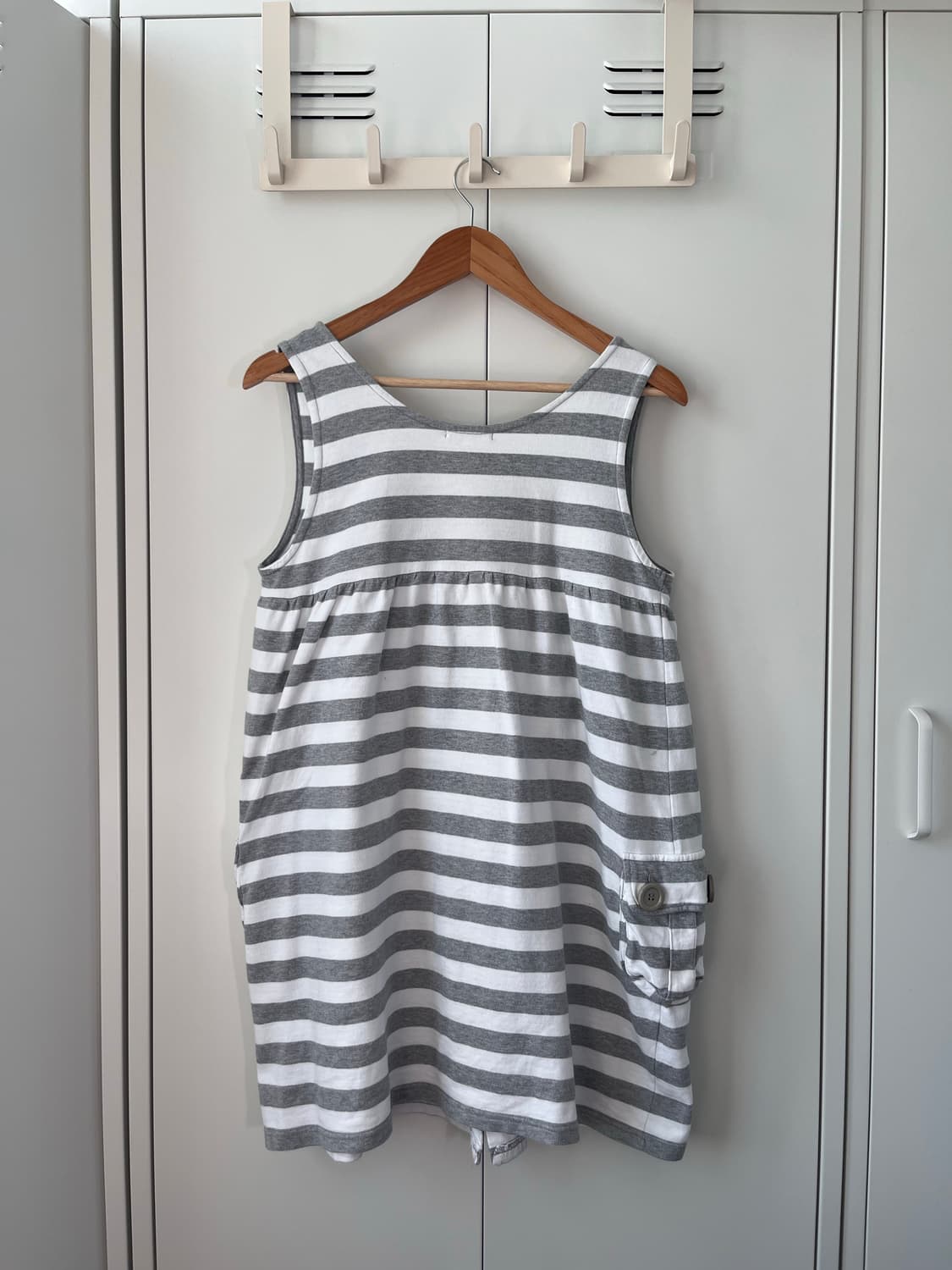 J-honey 단추 스트라이프 핀턱 나시 원피스 상품이미지10