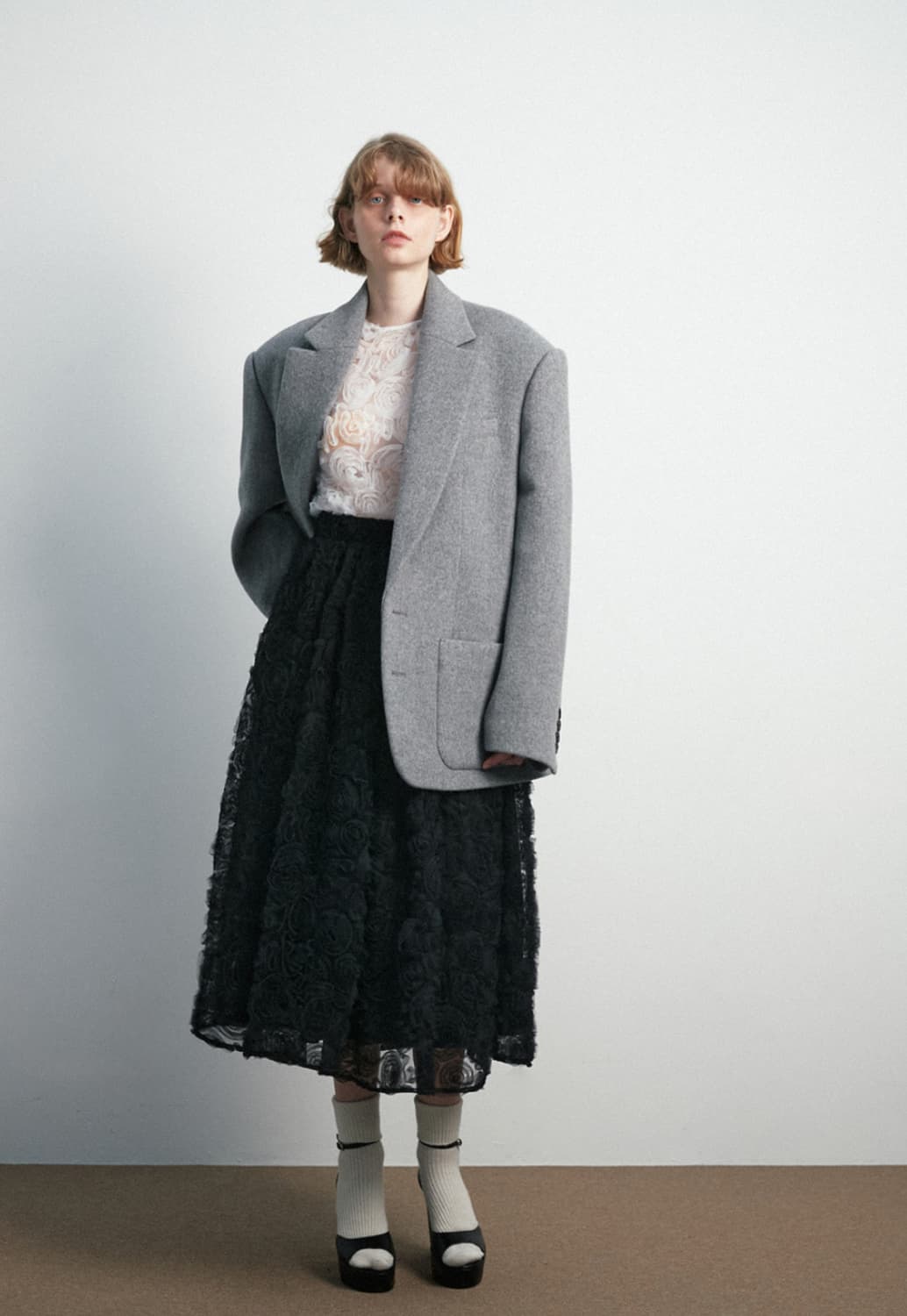 문선 로즈 레이스 스커트 상품이미지1