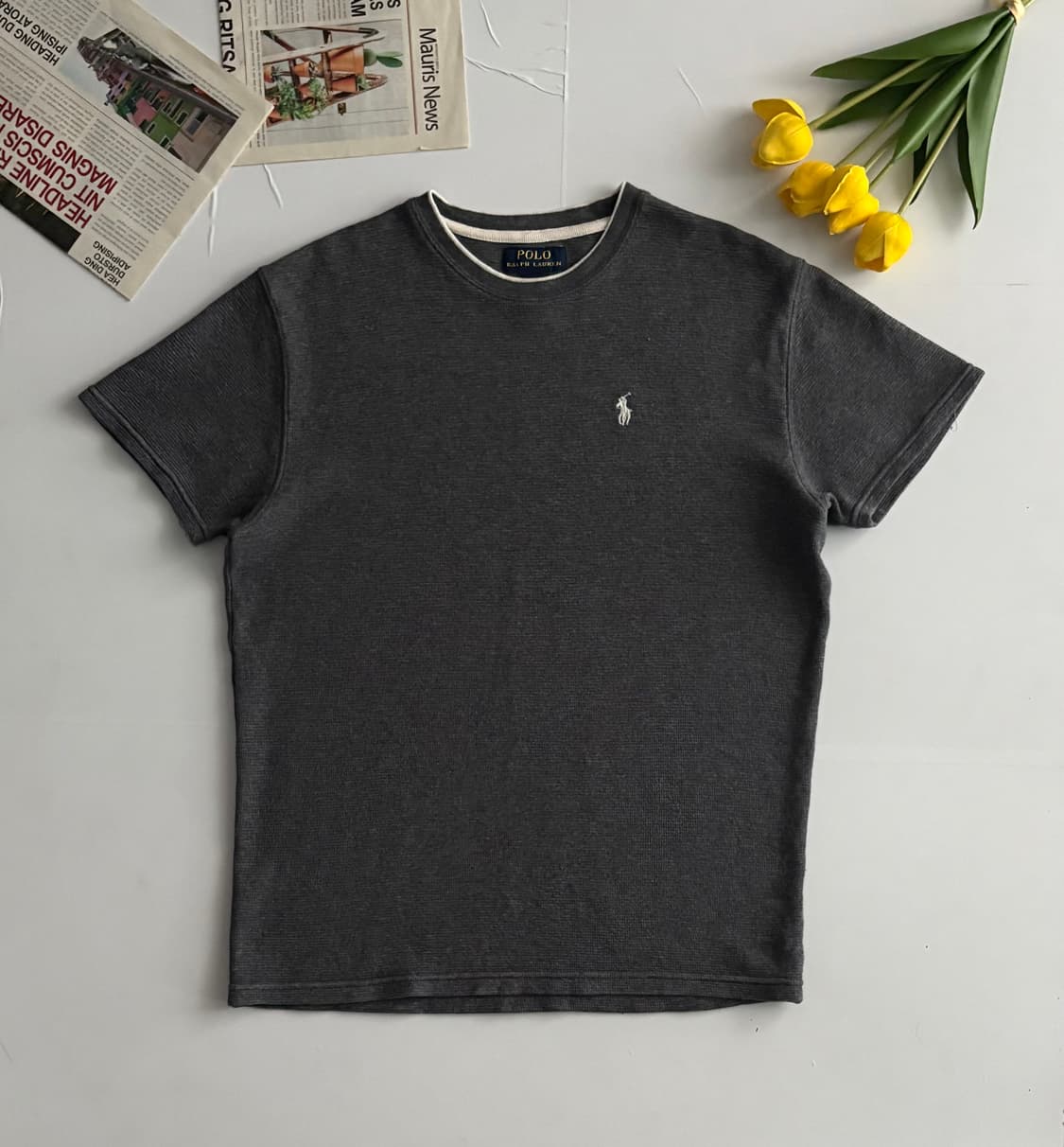 Polo 폴로랄프로렌 와플 그레이 반팔티 상품이미지2