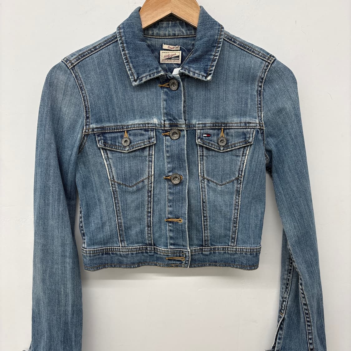 타미힐피거 데님 크롭 청자켓 여성 S 상품이미지2