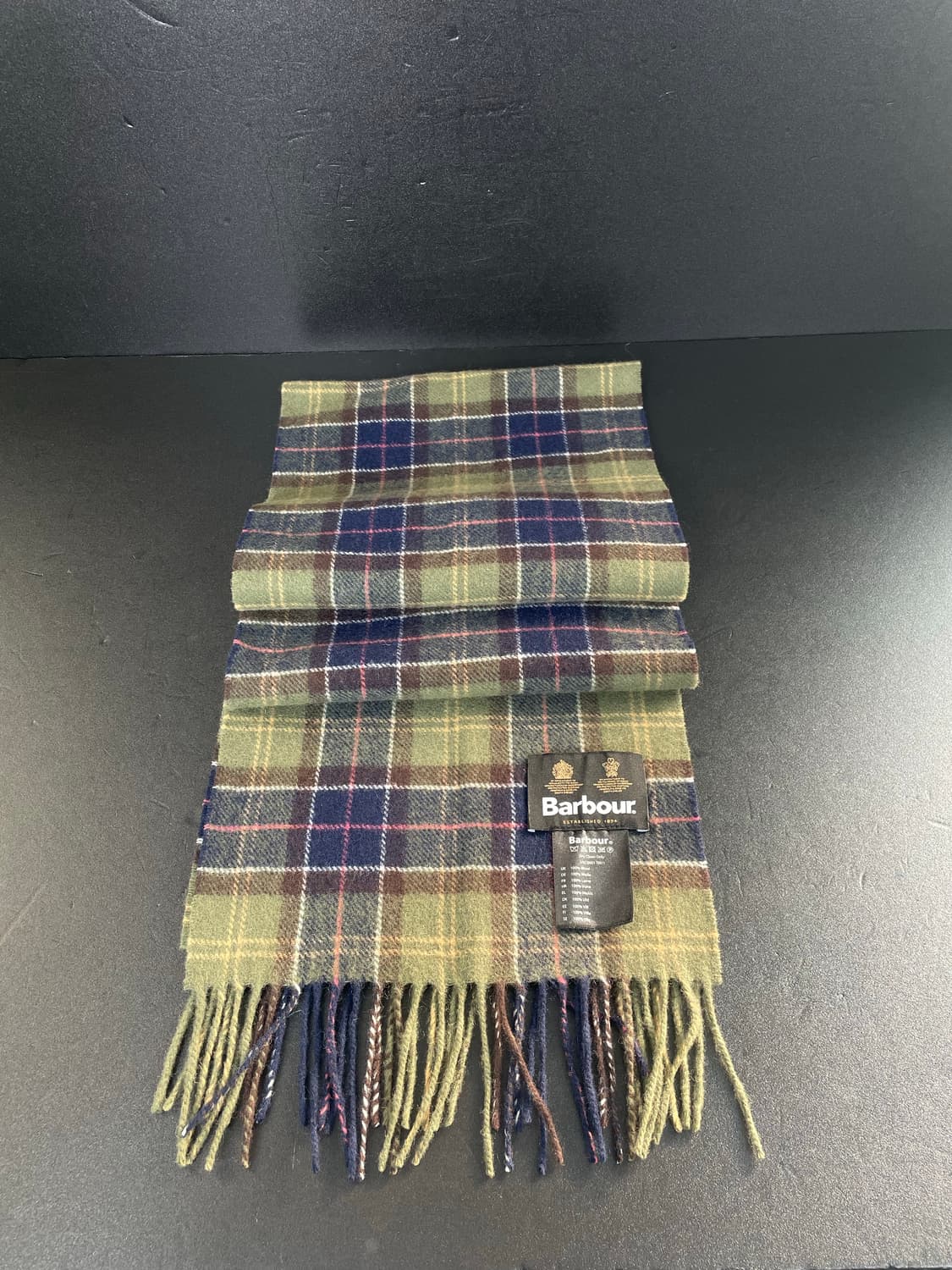 BABOUR 바버 램스울 클래식 타탄 체크 머플러 목도리 [새상품] 상품이미지1