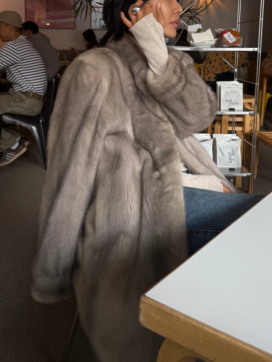실버컬러 밍크코트  상품이미지8