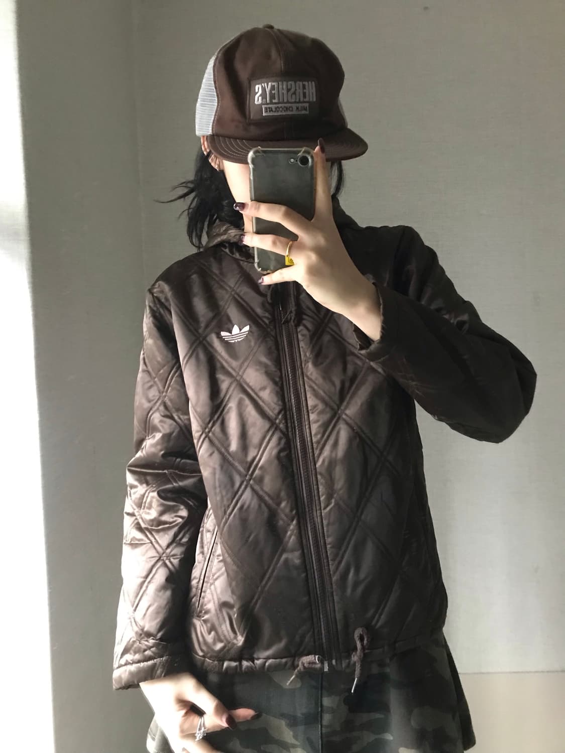 아디다스 핑크브라운 패딩 상품이미지1