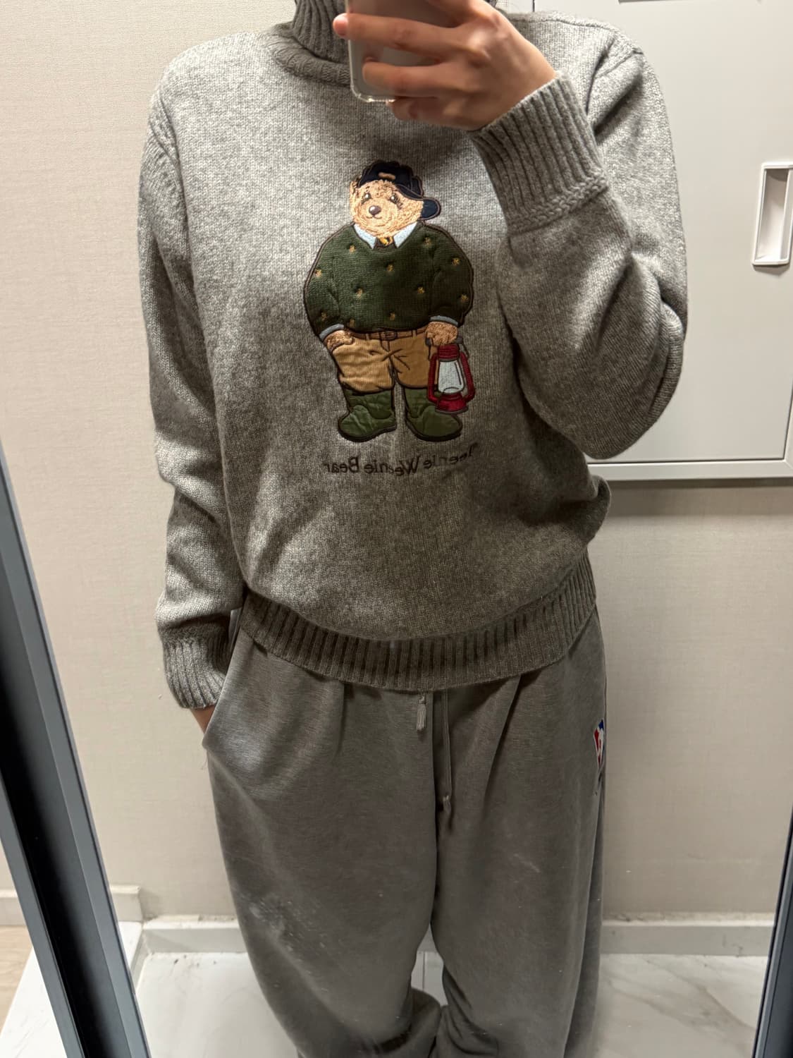 티니위니 그레이 목폴라 니트 m 상품이미지1