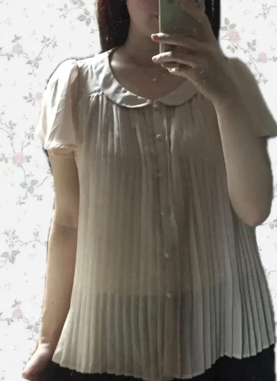 카메빈티지 일본빈티지모리걸 연핑크도트셔츠 판매합니다 코이세이오 상품이미지3