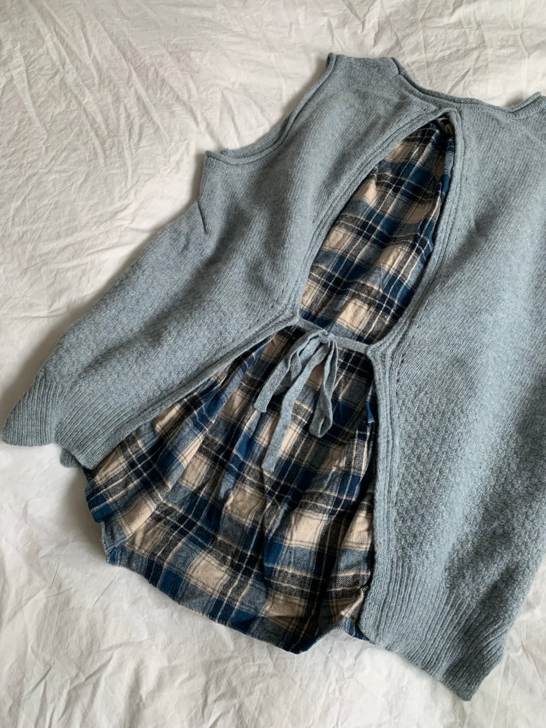 블루그레이 니트 베스트 상품이미지6