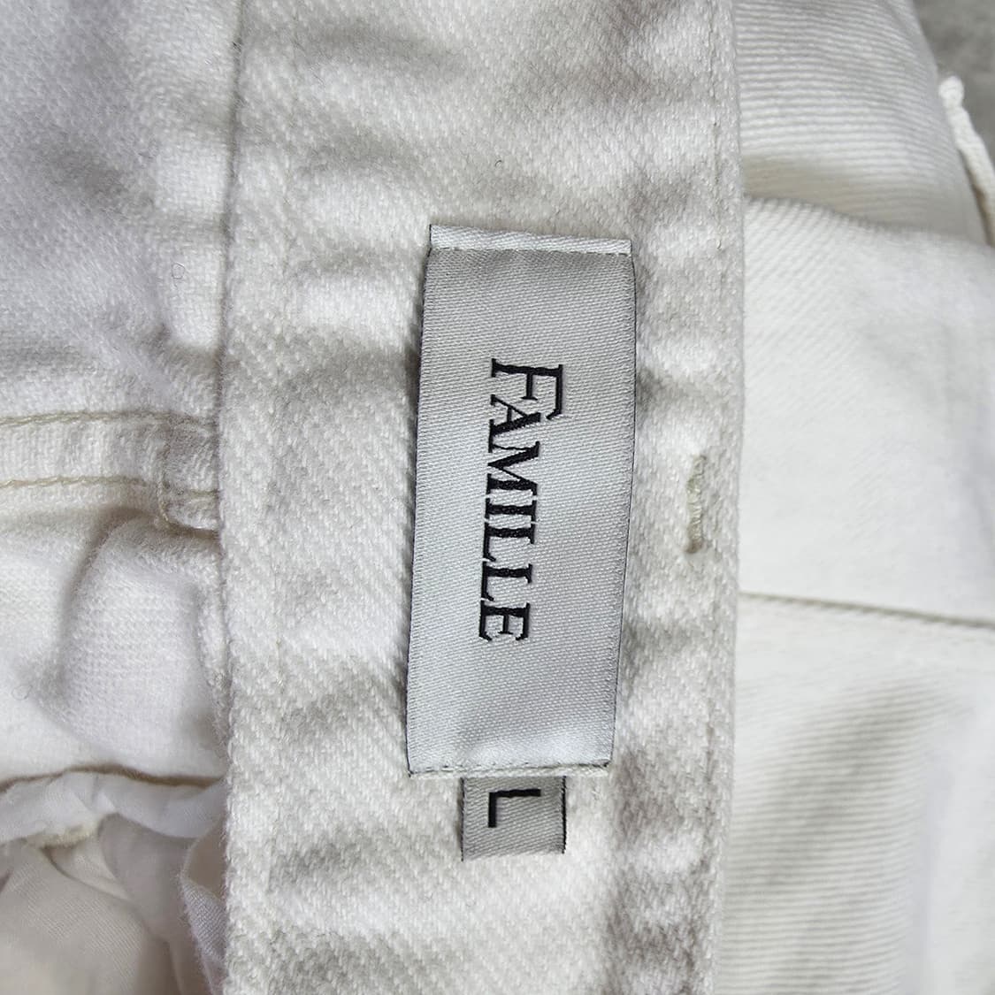 (L)파밀레 베이지 카고 와이드 데님 팬츠  상품이미지4