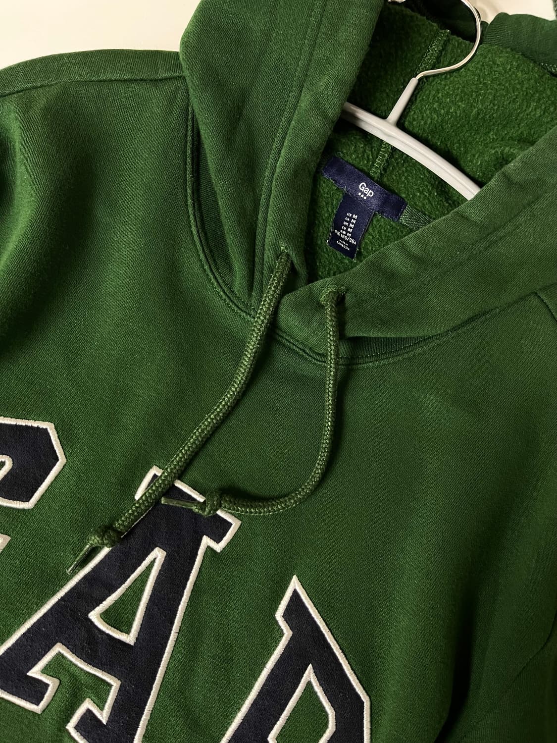 M) 갭 딥그린 기모 후드티 상품이미지3