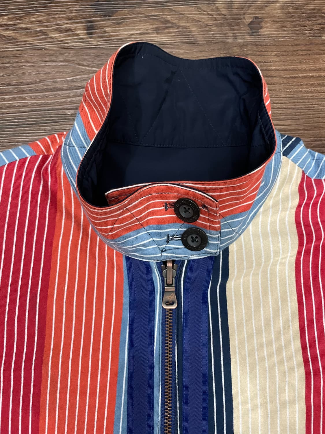 Faconnable 파쏘나블 바라쿠타 리버시블 해링턴 자켓 네이비 상품이미지2