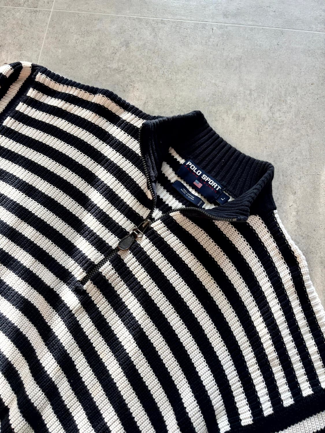 90's 폴로 스포츠 1/4 Zip-Up 풀오버 니트 L 상품이미지5
