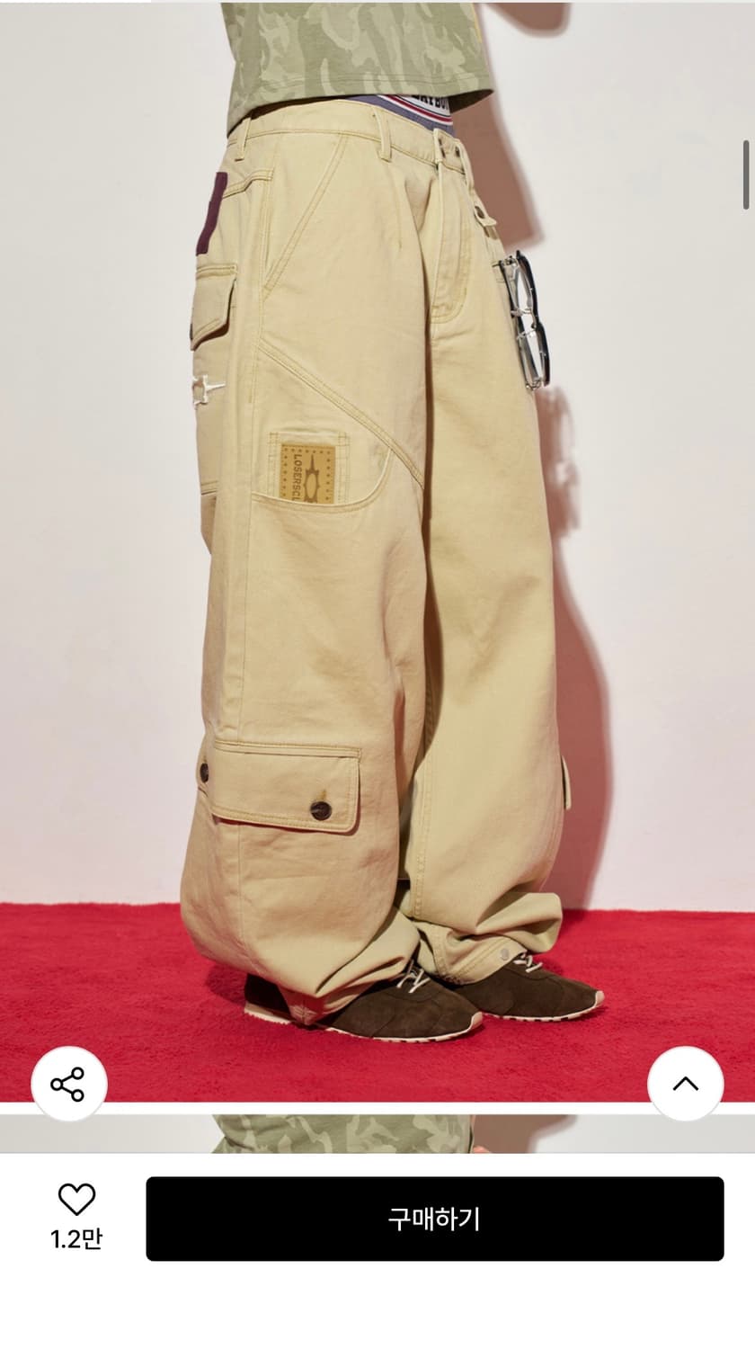 루저스클럽 멀티 카고포켓 와이드 면팬츠 m 상품이미지2