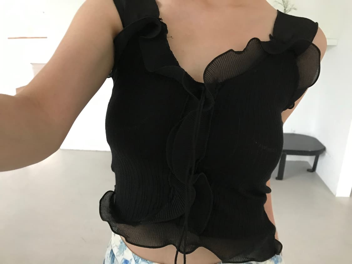 vintage ruffle sleeveless 상품이미지5
