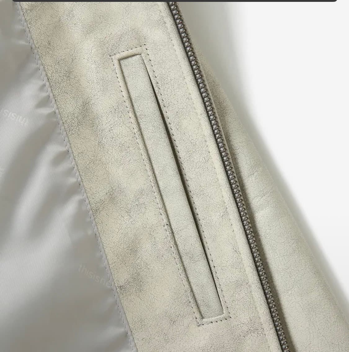 Leather Harrington Jacket_M size(디네뎃) 상품이미지3