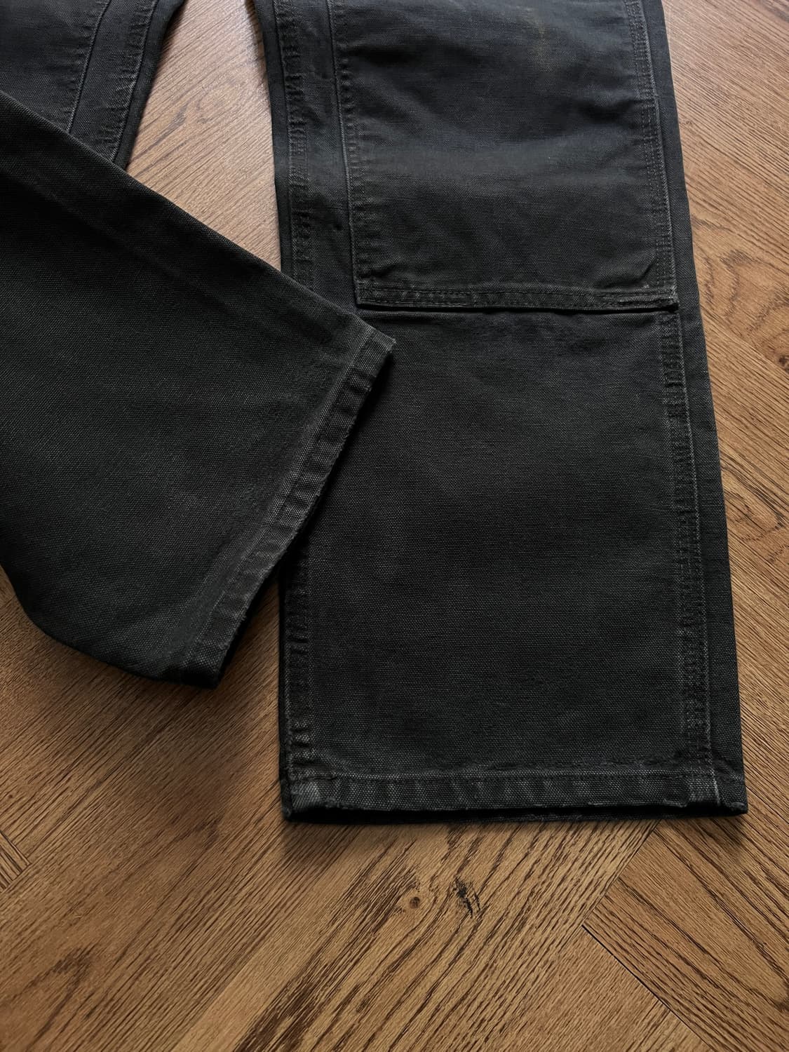 [34]칼하트 USA 덩가리핏 빈티지 워싱 블랙 더블니 워크 팬츠 상품이미지3