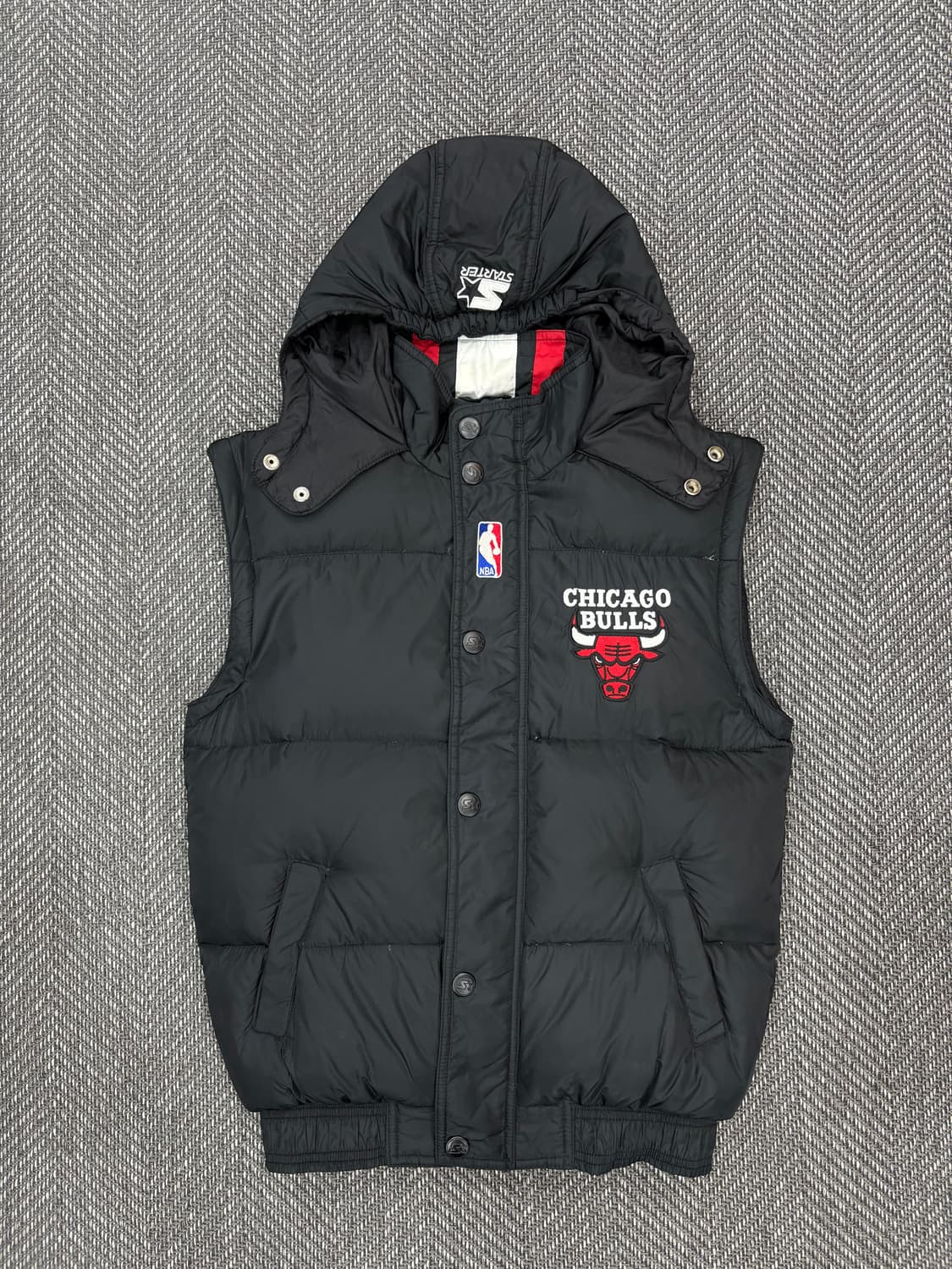 nba x starter 콜라보 조끼패딩 블랙 상품이미지1