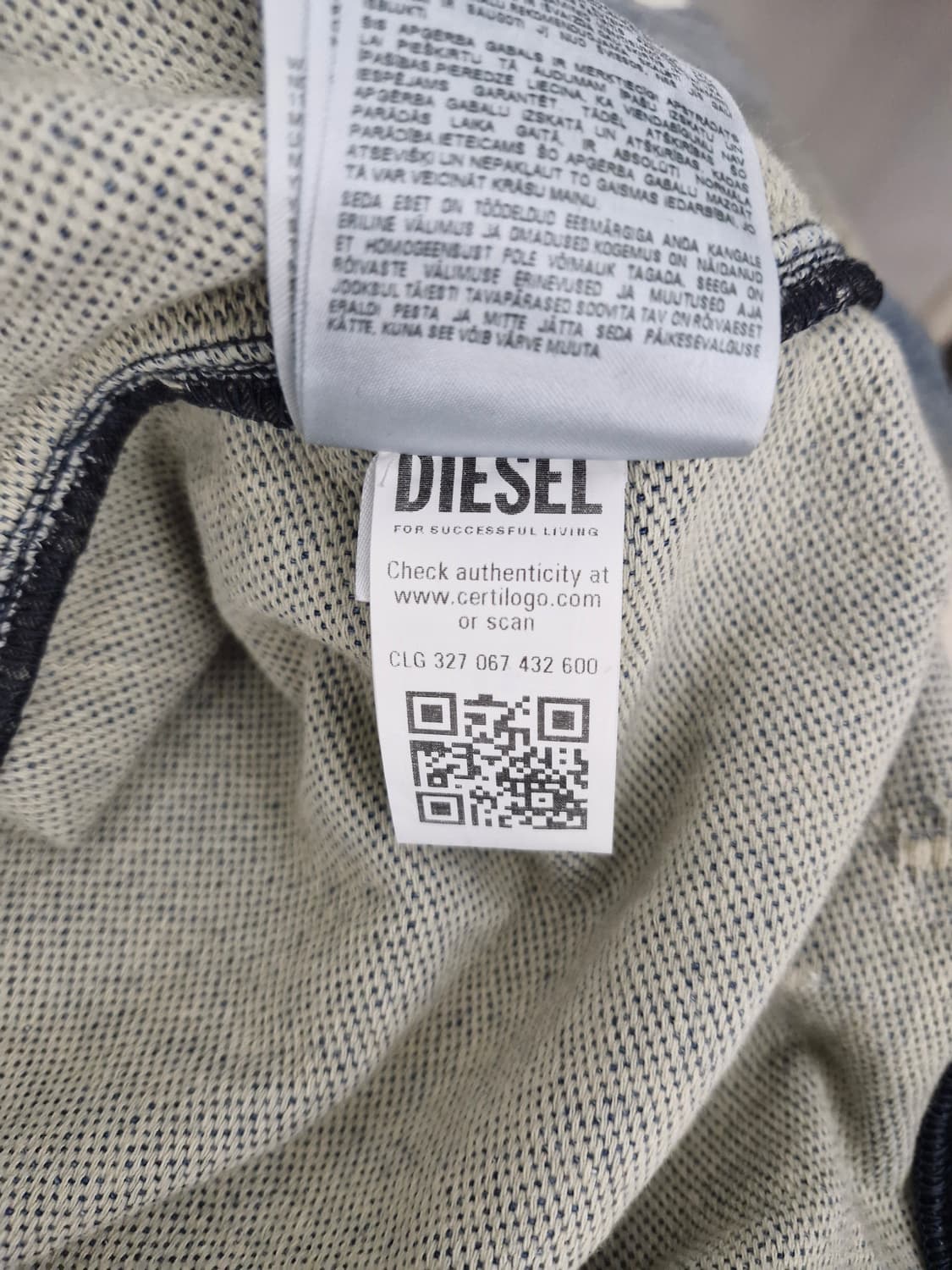 디젤(DIESEL)트랙 데님 선페이드 후드 상품이미지8