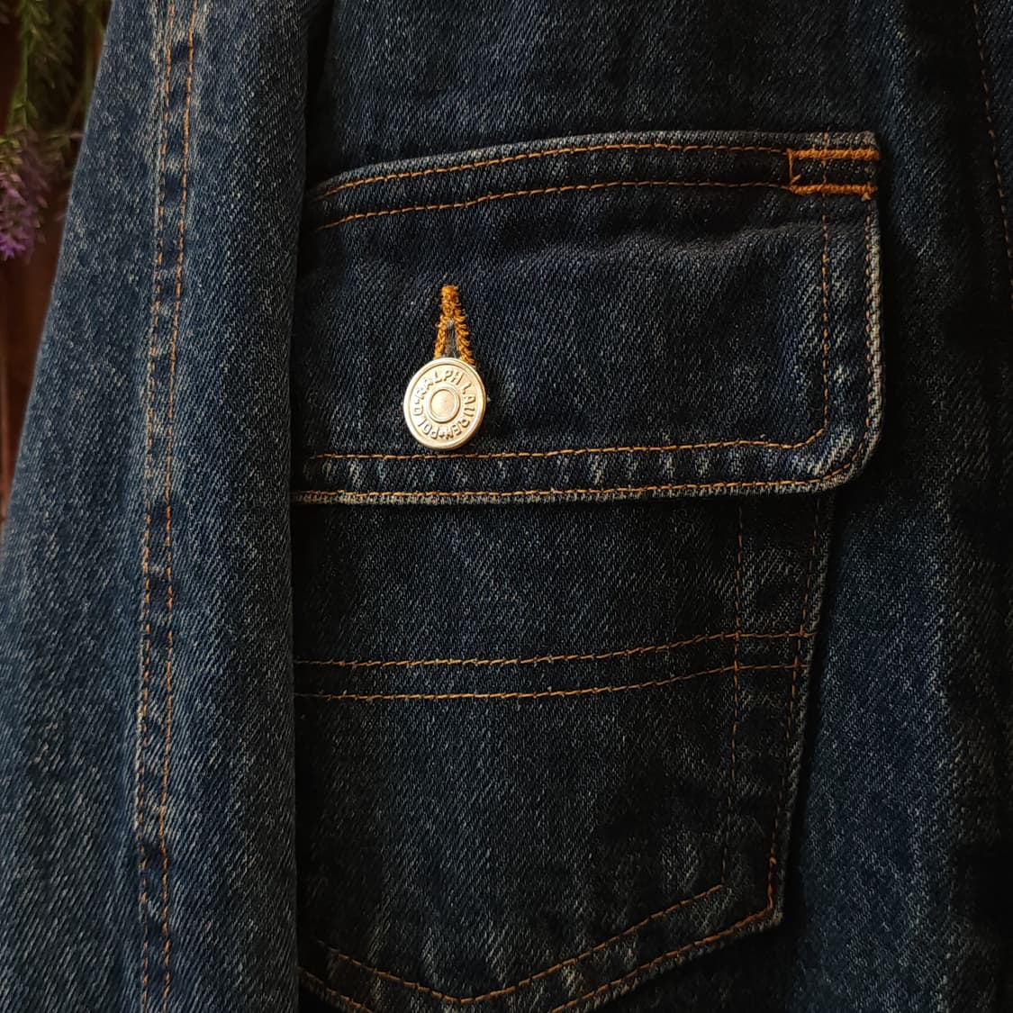 90s 폴로 컨트리 데님자켓 후드 레이어드 M 상품이미지7