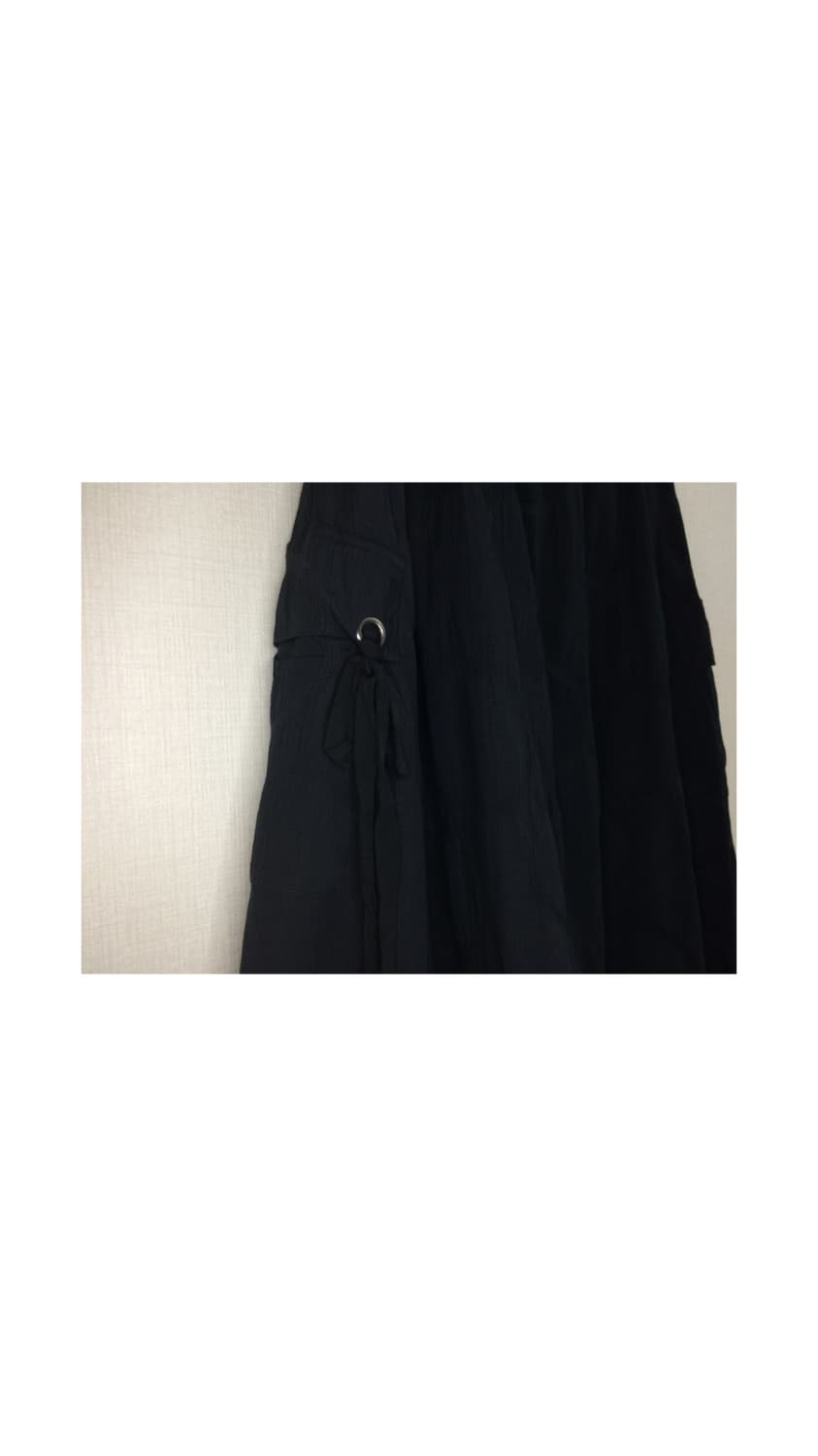 빈티지 블랙 카고 컷 밴딩 스커트 상품이미지4