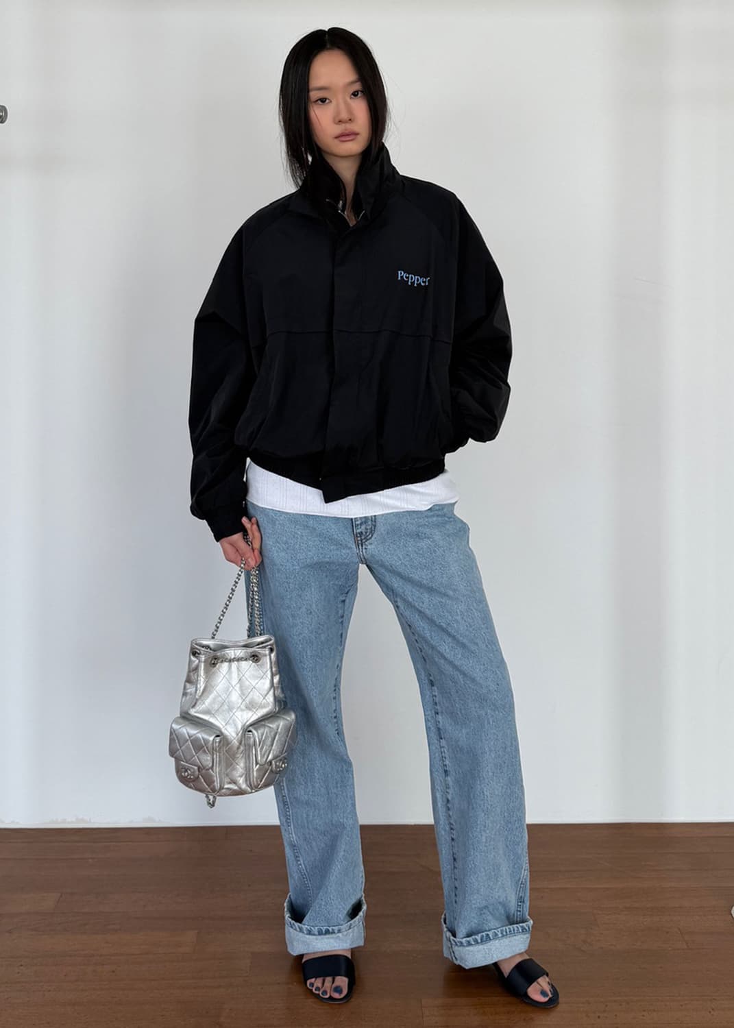 PR 프랙티컬앤리얼리스틱 윈드 브레이커 블랙 상품이미지2