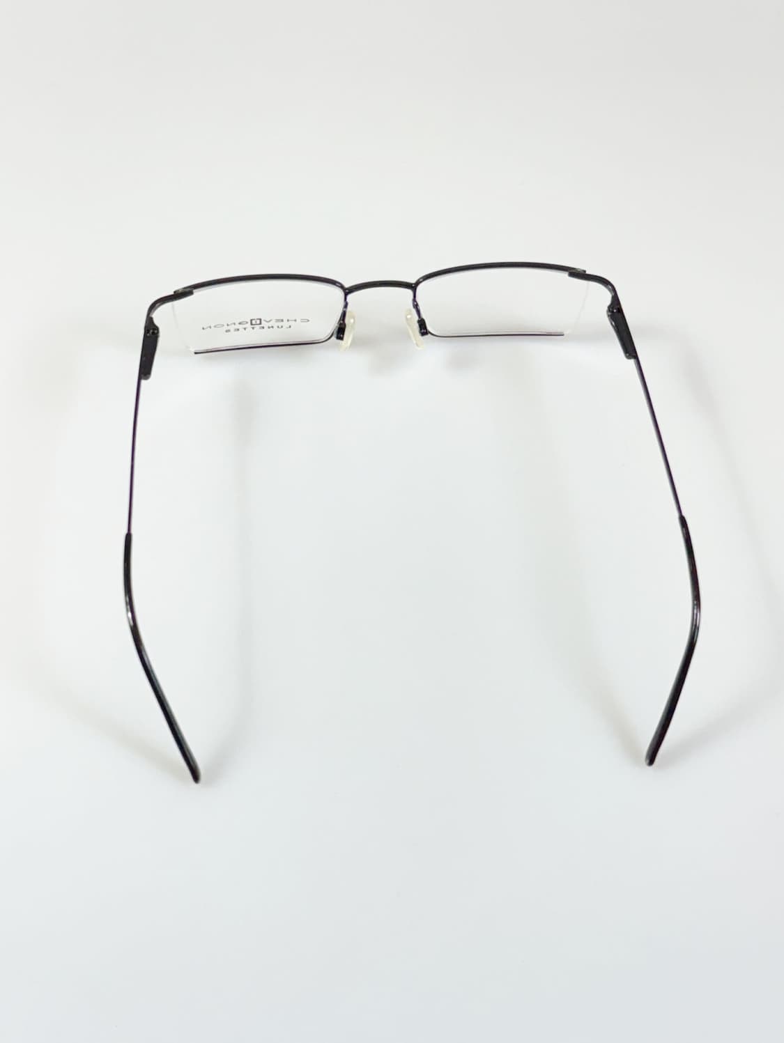 90s CHEVIGNON 블랙 하프림 스퀘어 빈티지 안경 상품이미지6