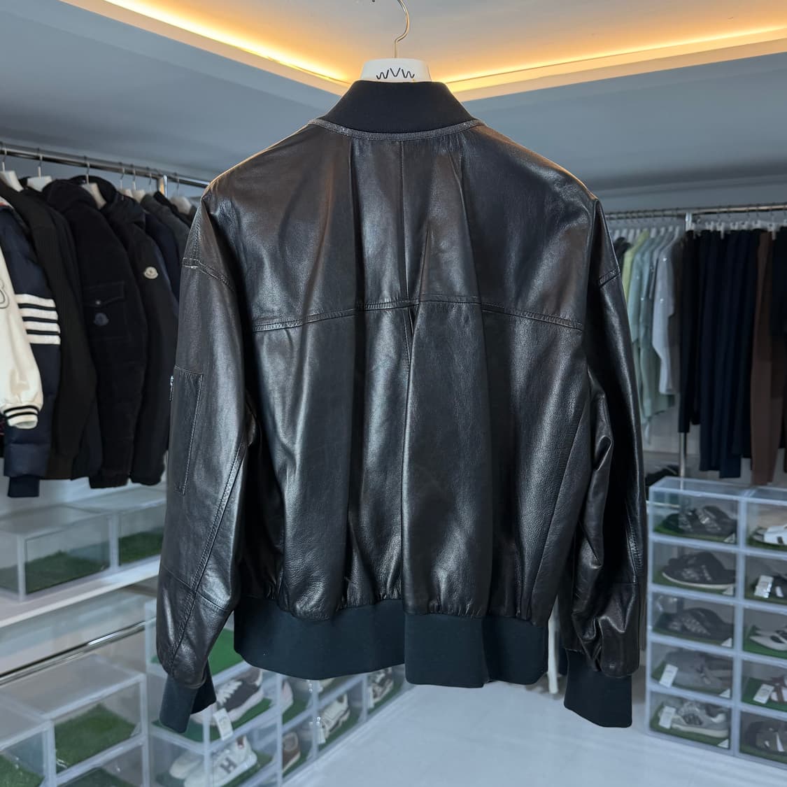 브루넬로 쿠치넬리 레더 봄버 미니멀 하이엔드 자켓 블랙 M 상품이미지2