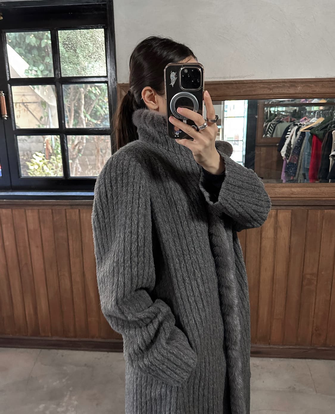 REGENCE angora long coat 상품이미지5