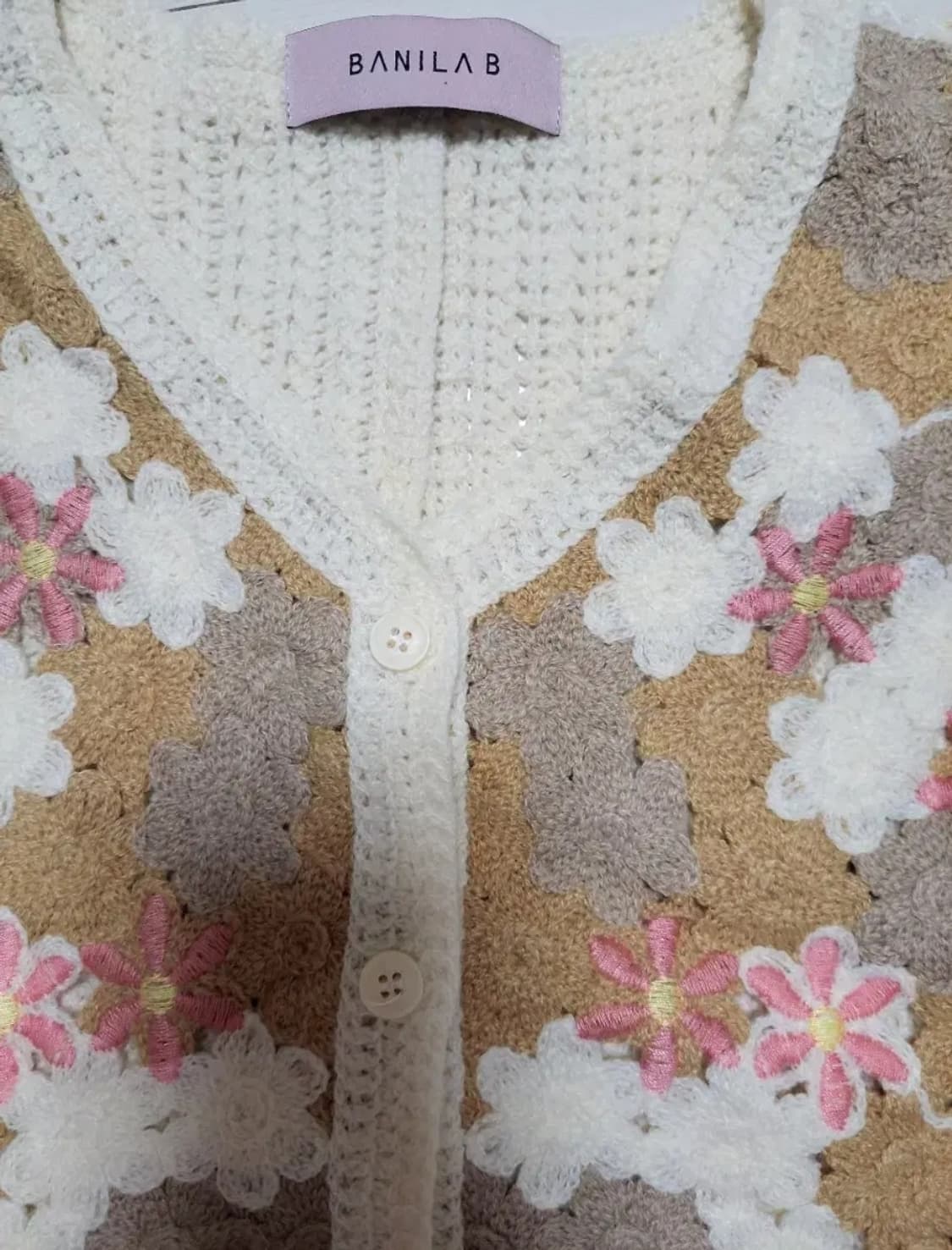 급처새상품!바닐라비 꽃뜨개 니트조끼베스트 리즈리사st레니본st오즈세컨st 상품이미지2