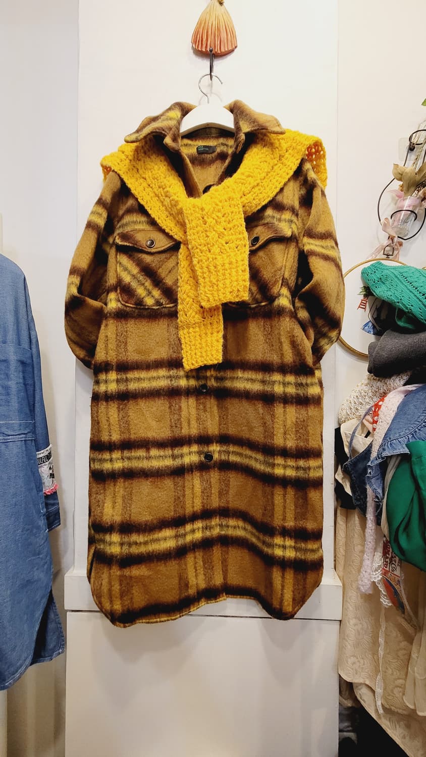 베네통 펠트울 셔츠코트. 상품이미지1