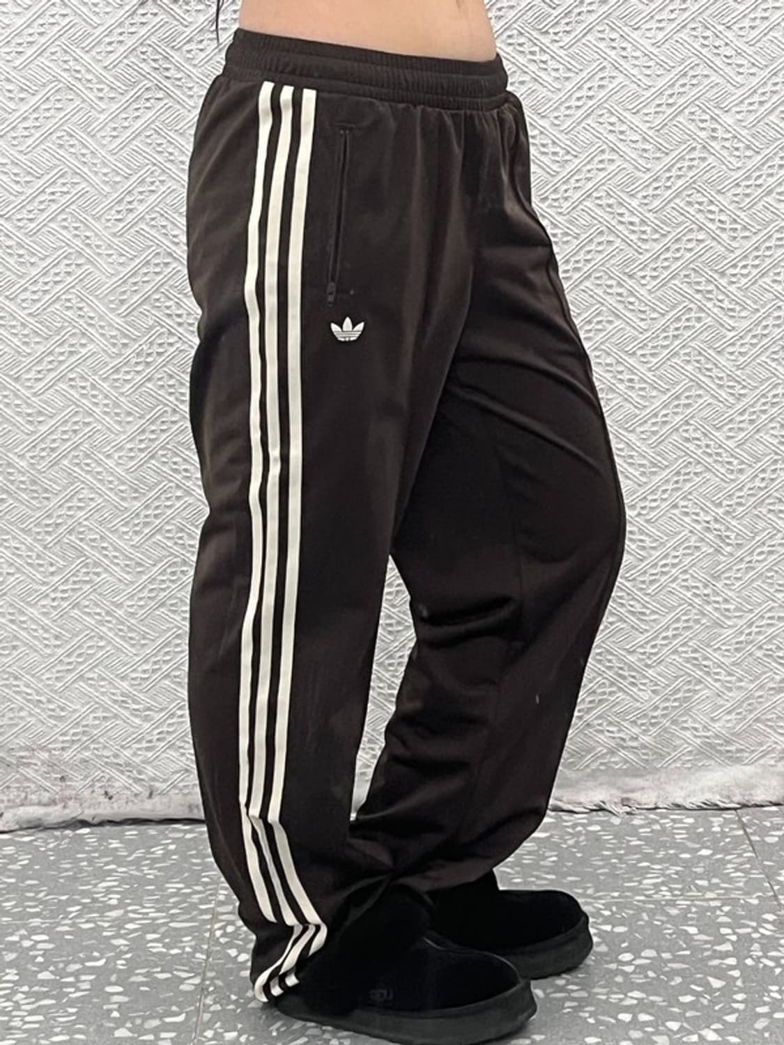 아디다스 빈티지 오리지널 삼선 브라운 트랙팬츠 XS C08828 상품이미지1