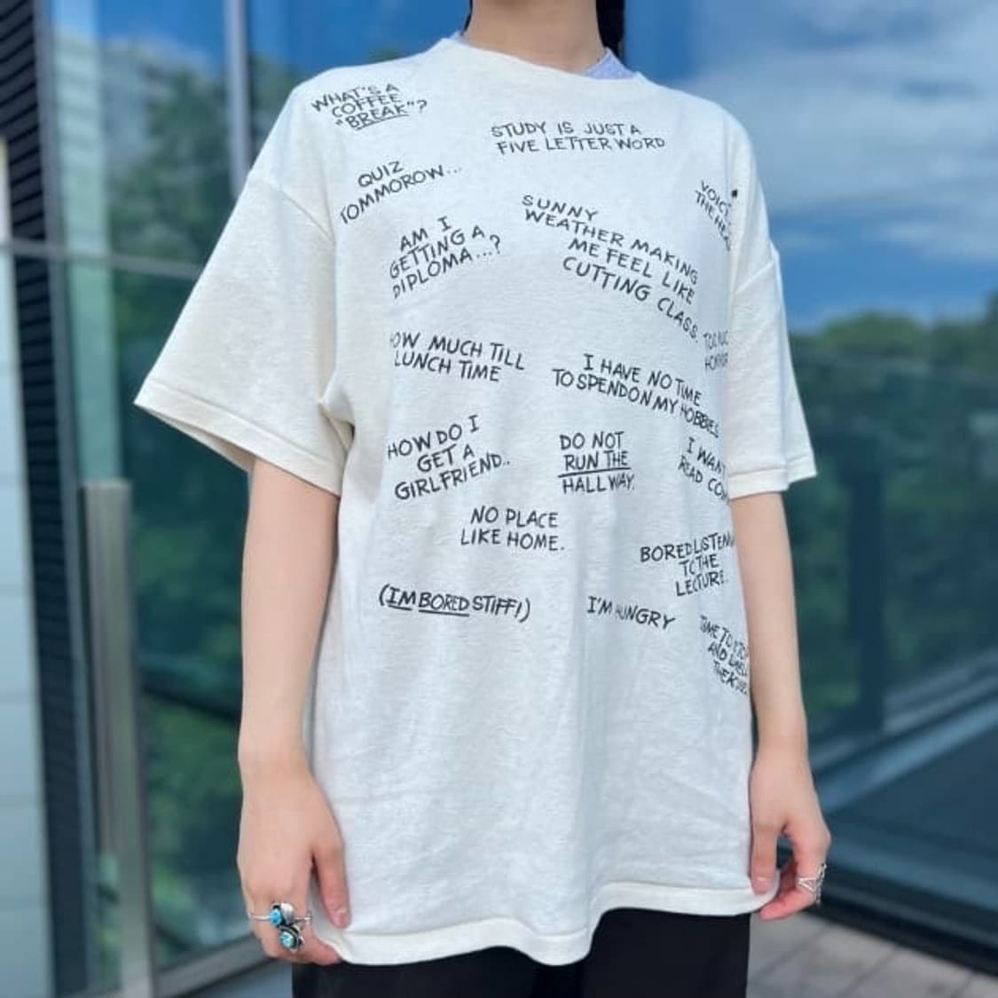 BEAMS BOY Message Print T-shirt 상품이미지4