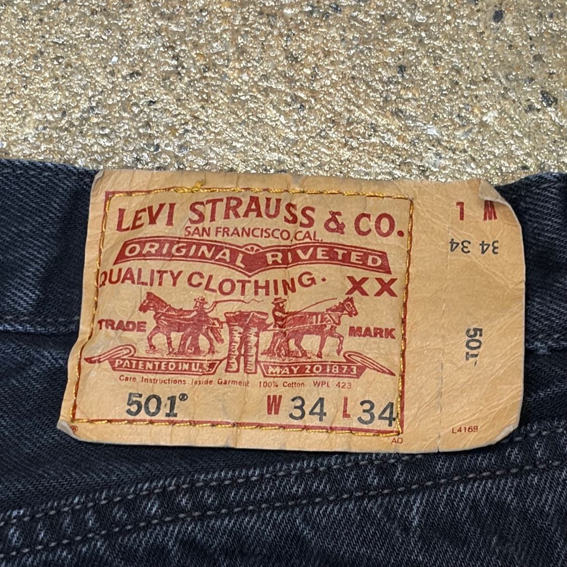 00s 미국 빈티지 리바이스 501 블랙진 청바지 상품이미지8