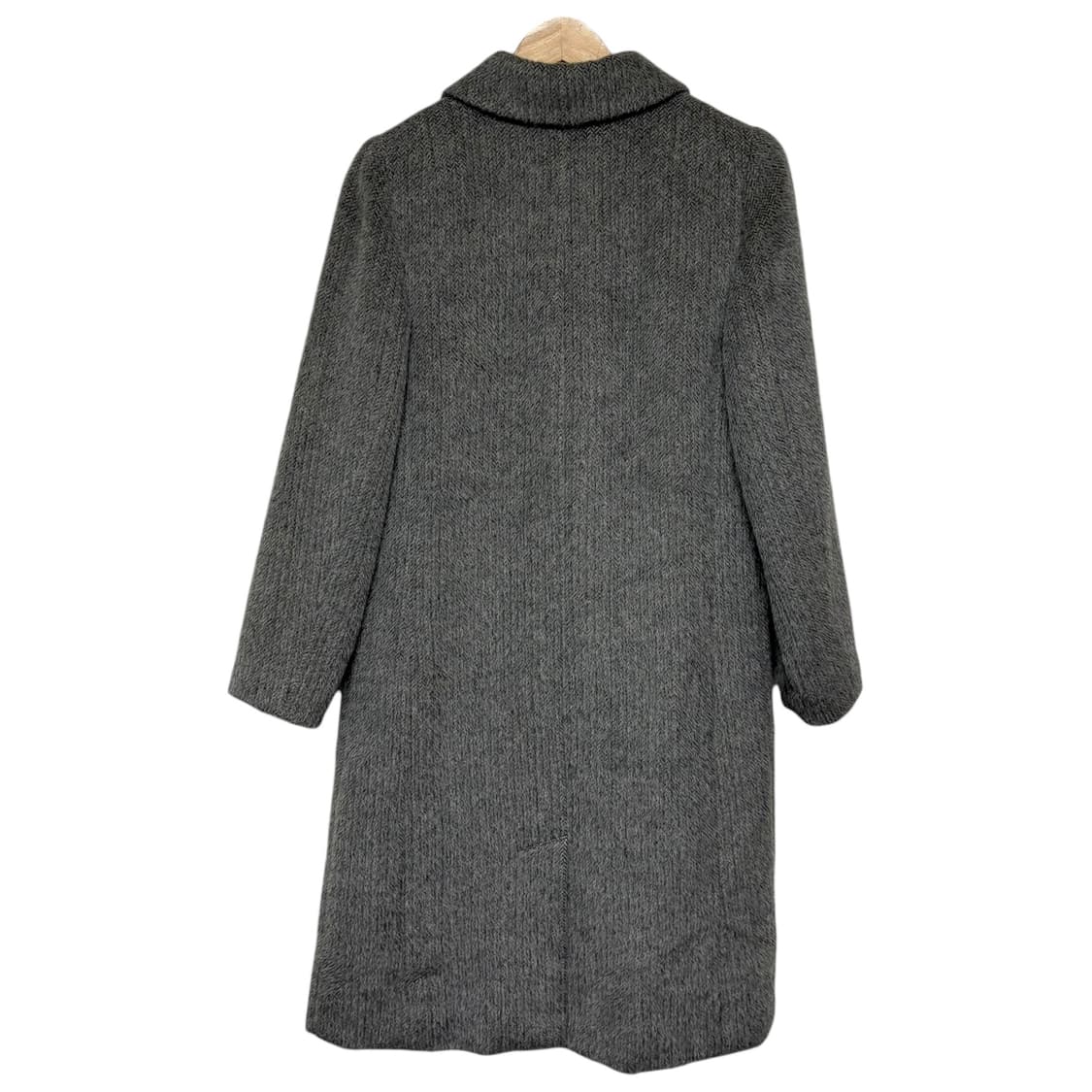 3719 그레이 모100% 카라 롱코트 상품이미지3