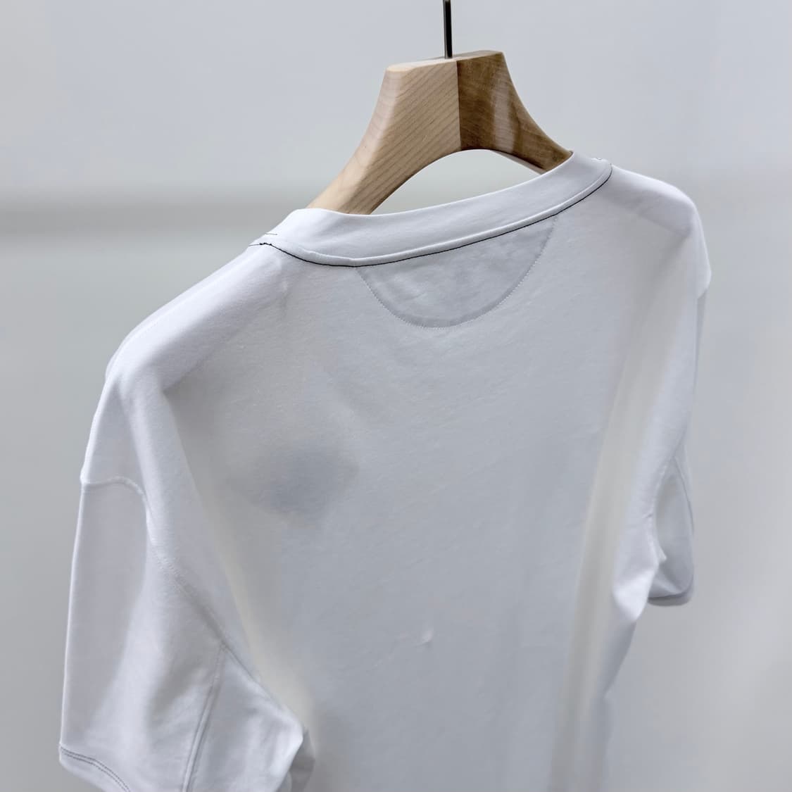 [미사용/2XL] 브루넬로 쿠치넬리 크루넥 코튼 반팔 티셔츠 화이트 상품이미지5