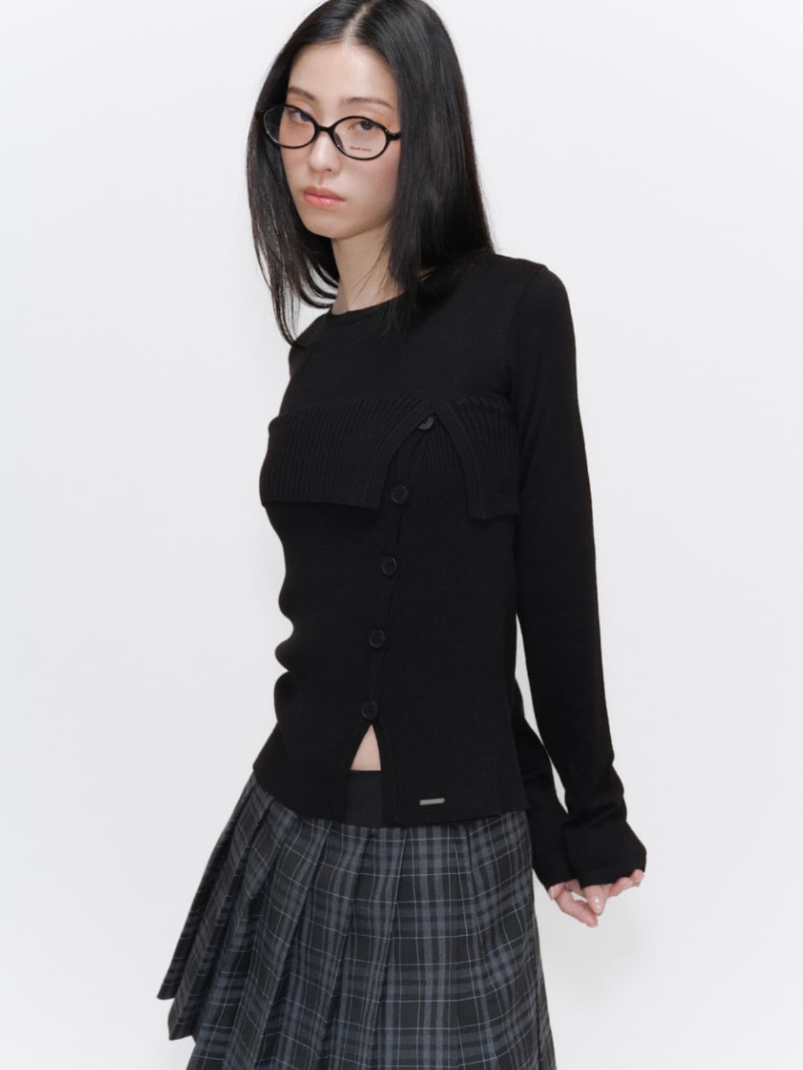 미세키서울 레이어드 플립 니트 상품이미지3