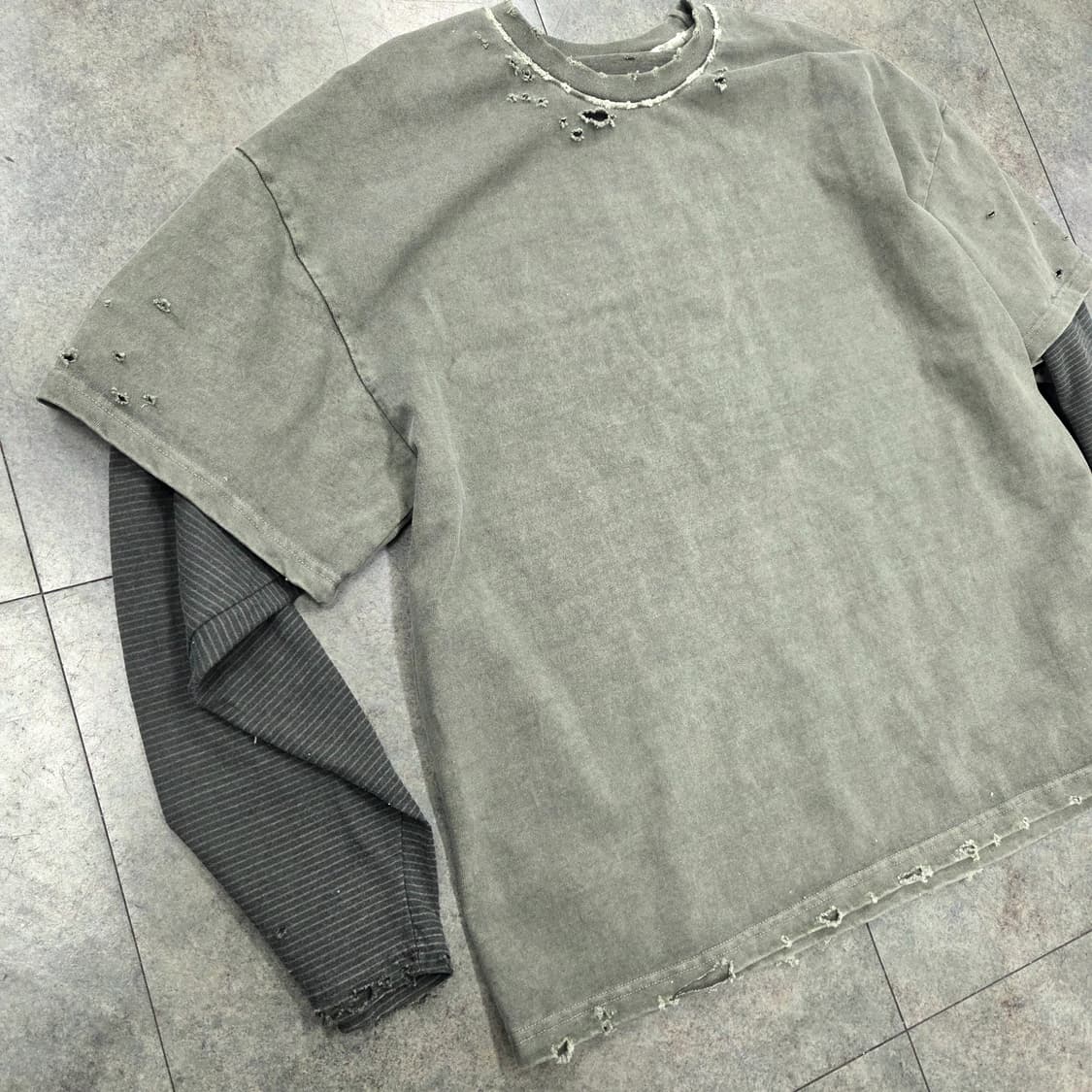 빈티지 반팔 레이어드 티셔츠 상품이미지8