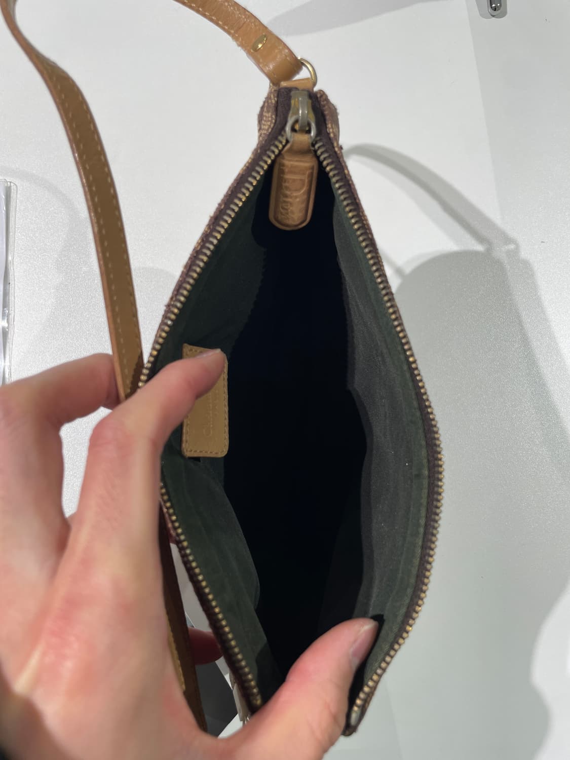 크리스찬 디올 오블리크 베이지 미니 새들백 상품이미지9