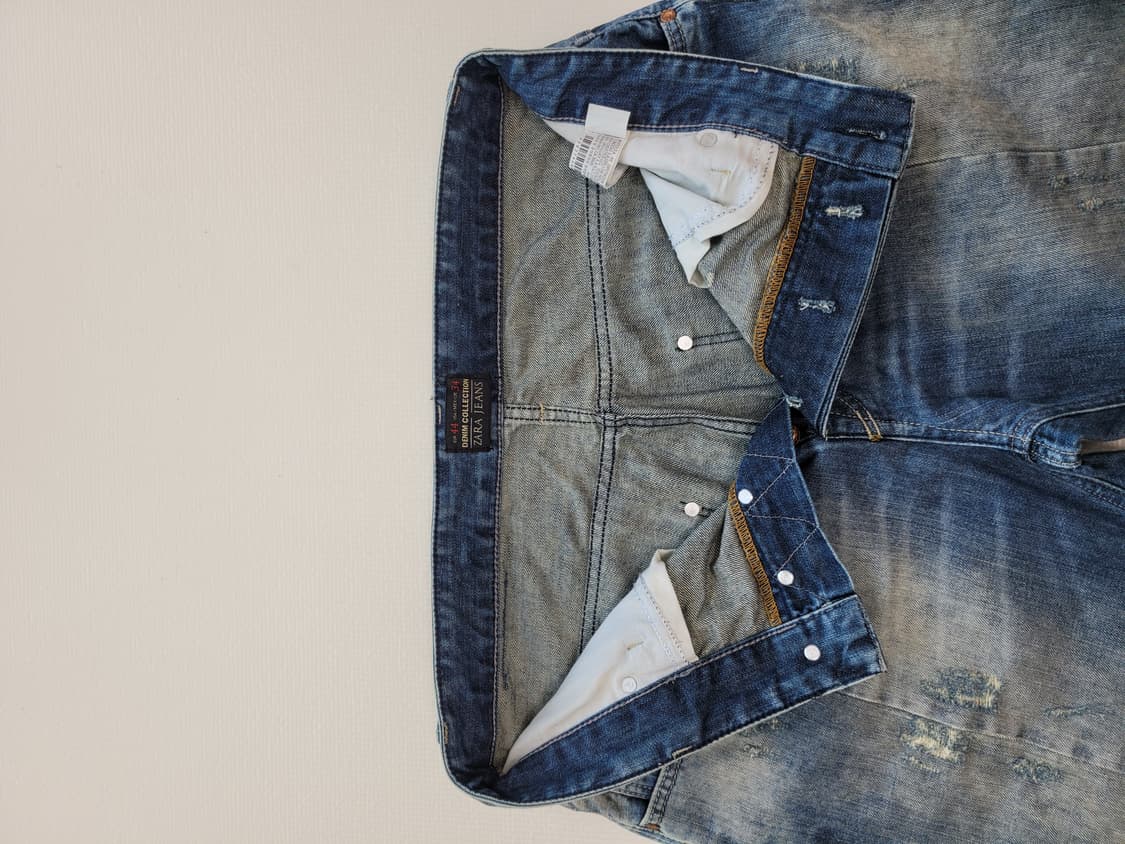 자라 ZARA 남자 빈티지 워싱 청바지 34 블루 상품이미지5