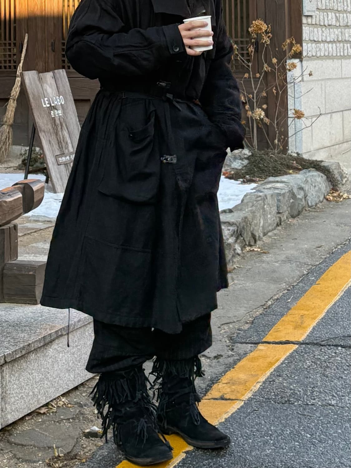 더 비리디 안느 울 린넨 오가닉 코튼 롱 코트 상품이미지3