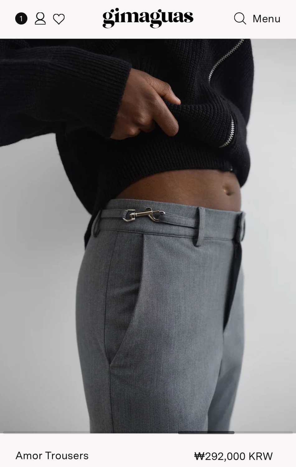 [32,34,36]기마구아스 Amor 홀스빗 팬츠/그레이 상품이미지7