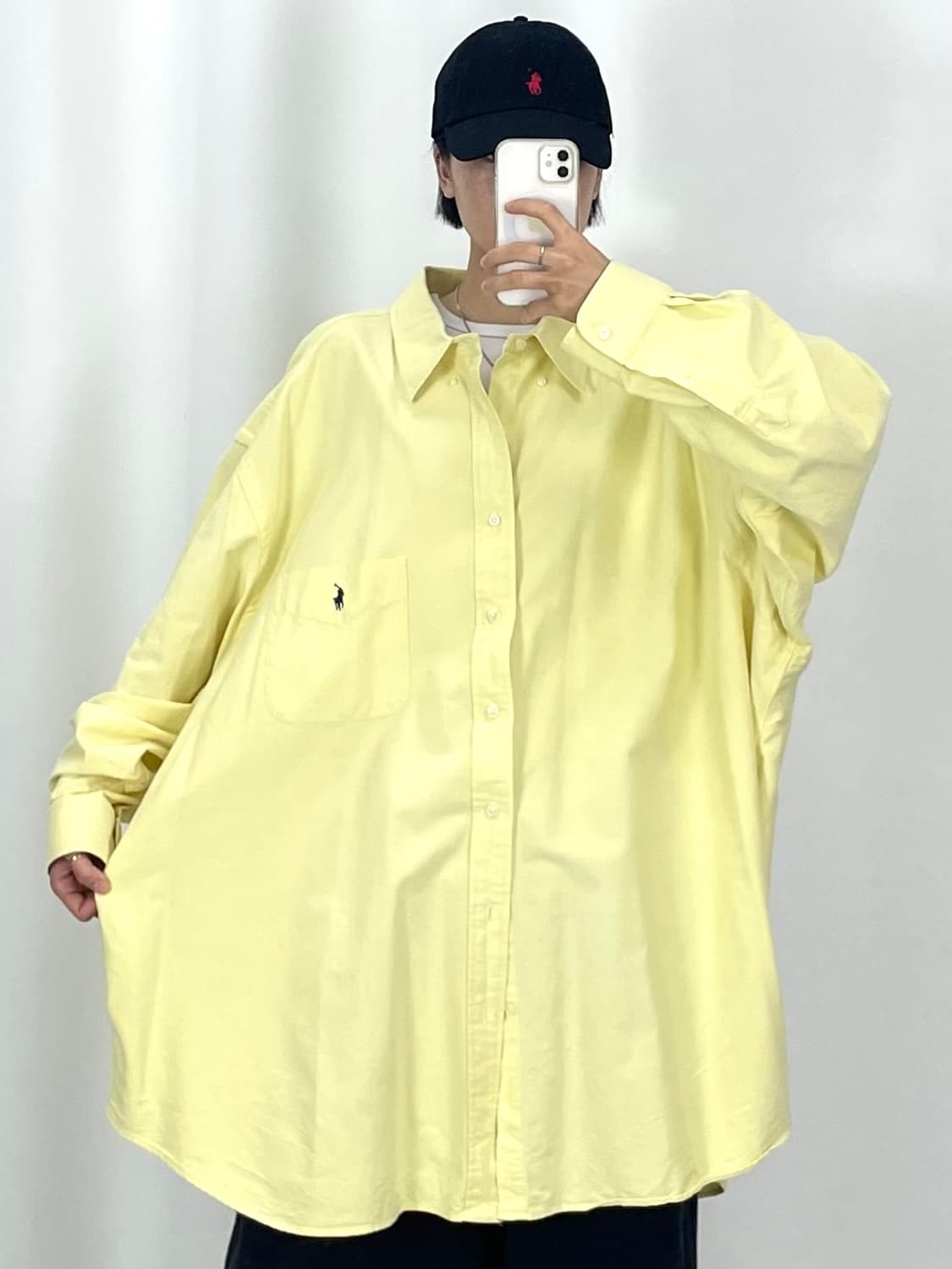 [5XL]POLO 연노랑 긴팔 셔츠 상품이미지1