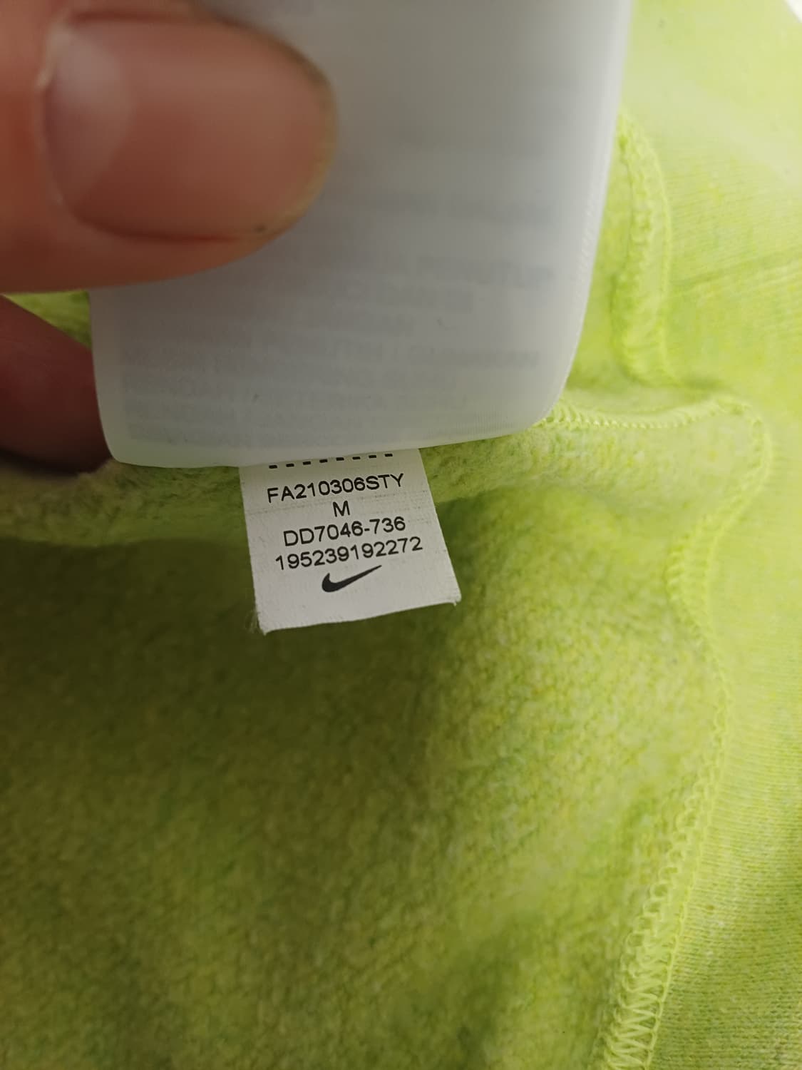 [M] 나이키 스포츠 에센셜 그라인드 로고 맨투맨 (라임 아이스) 상품이미지8