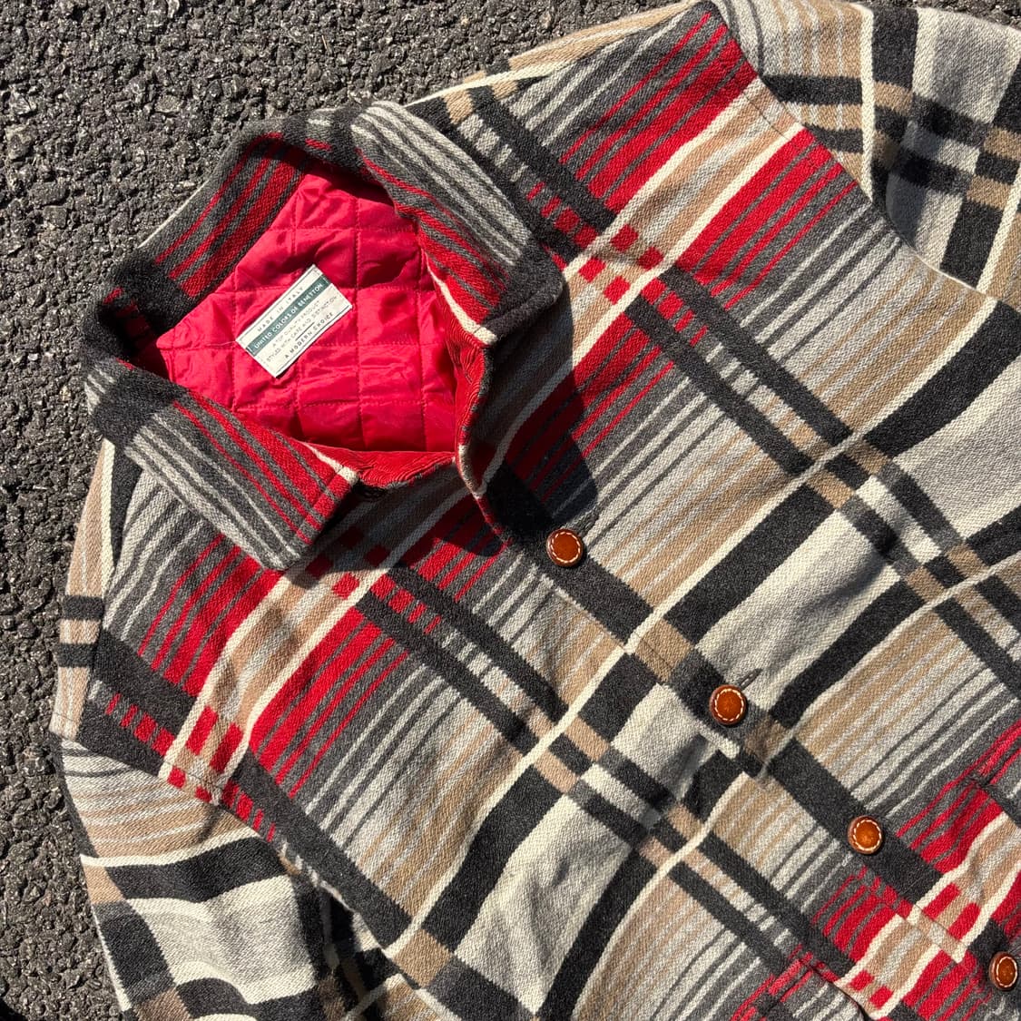 90년대 이태리 베네통 에스닉 울 코트 상품이미지3