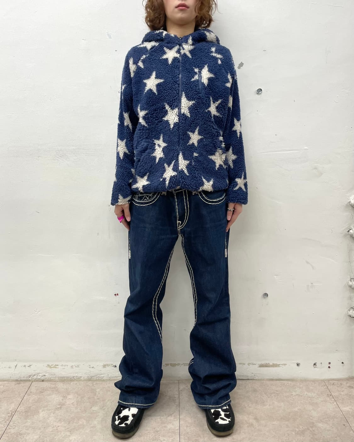 Rough Star Navy Fleece Jacket  상품이미지5