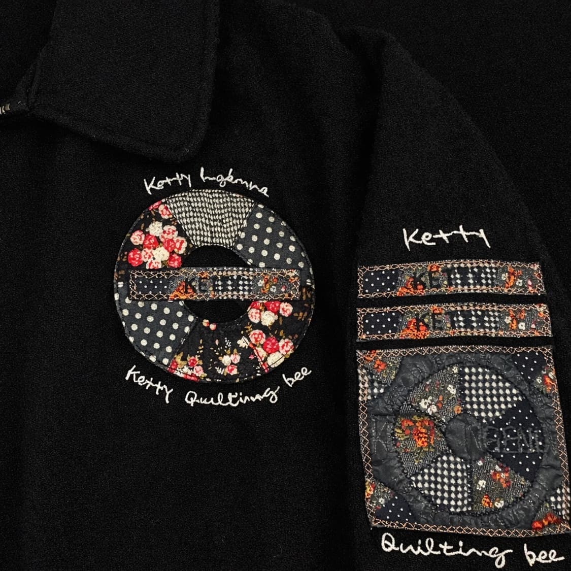 빈티지 블랙 패치워크 디테일 자켓 상품이미지3