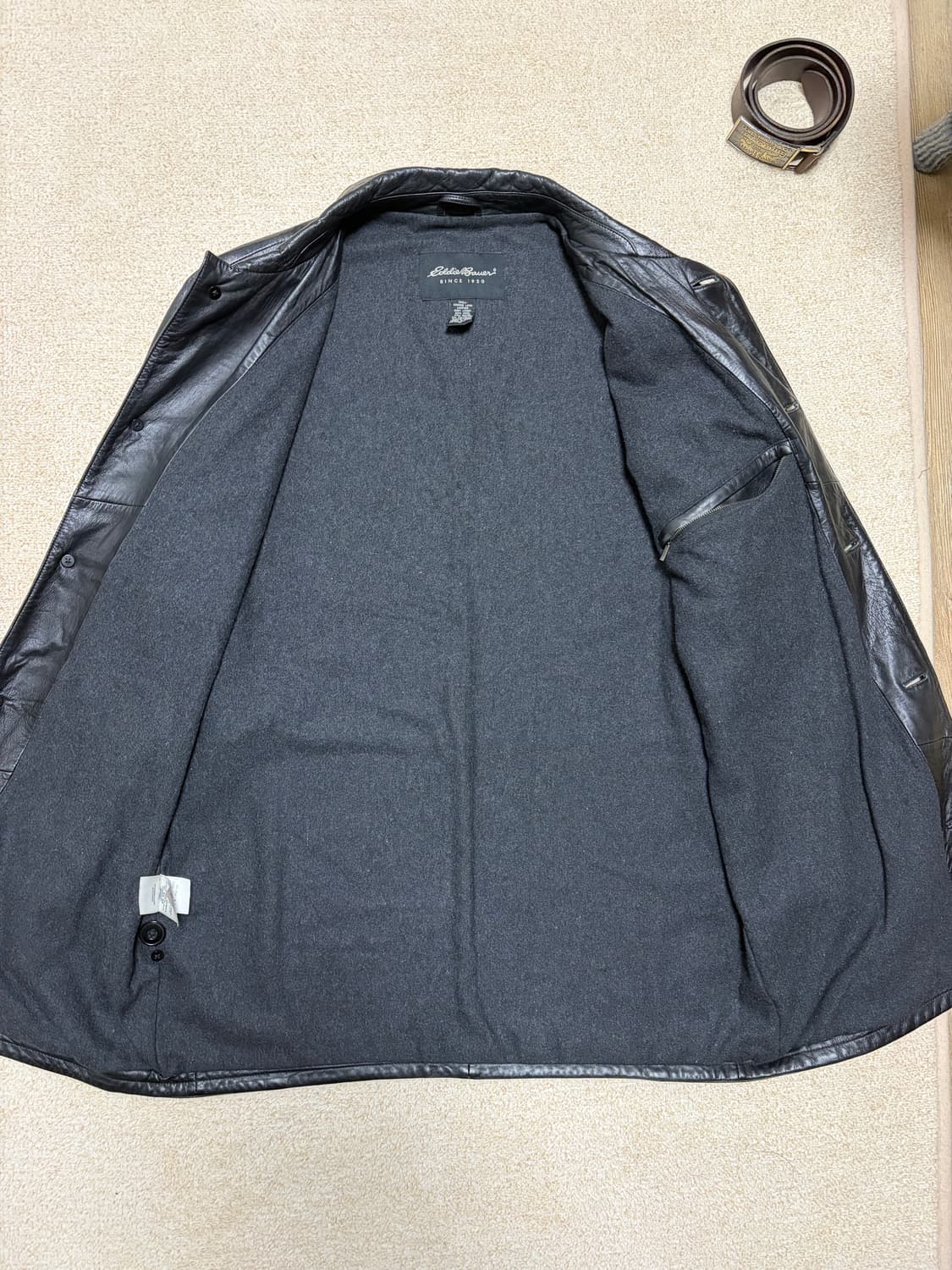 100-105) 에디바우어 램스킨 양가죽 레더 카코트 올드갭카코트 상품이미지9