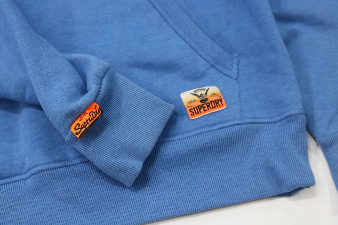 슈퍼드라이 빈티지 로고 오렌지 그래픽 스카이블루 후드티 (2XL) 상품이미지6