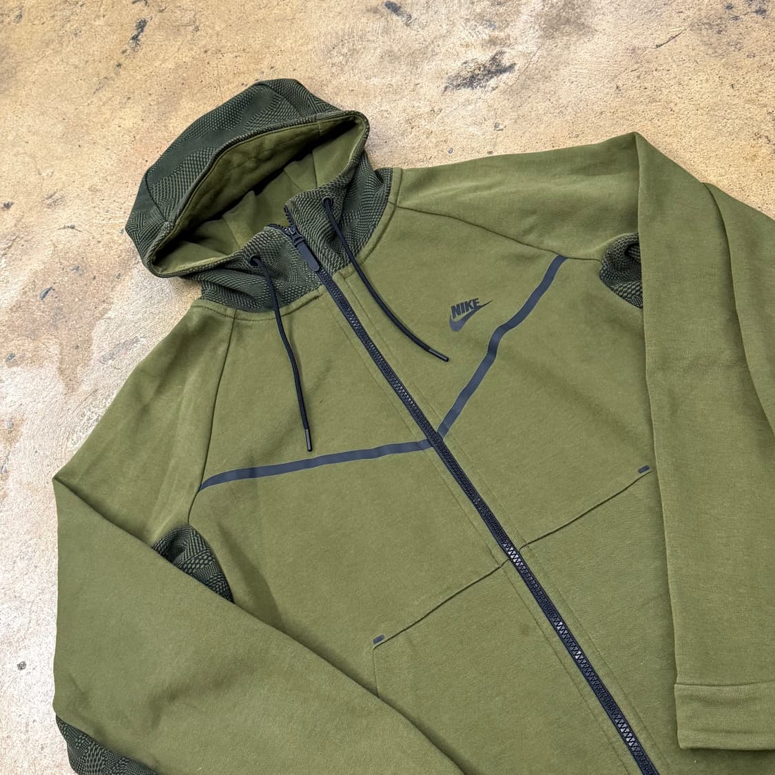 [정품/XL] 나이키 테크플리스 후드집업 카키 b19 상품이미지1