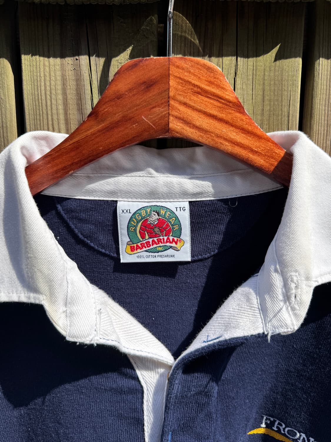 [2XL]BARBARIAN 바바리안 캐나다제 네이비 럭비 티셔츠 상품이미지2
